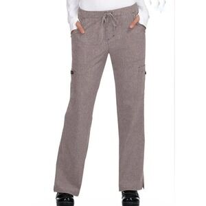 Koi Basics Scrubs Pants‎ Womens Small Gray 8 Pocket Stretch Holly Cargo Medical